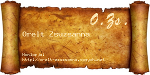 Orelt Zsuzsanna névjegykártya